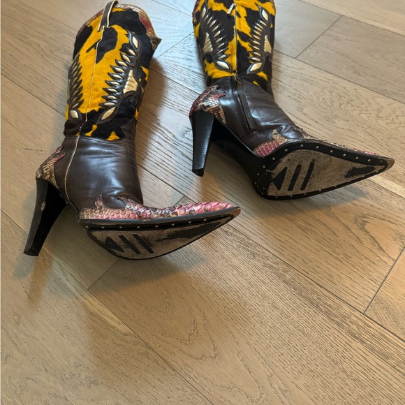 Tall Cowboy boots by Gianmarco Lorenzi. - Picture 4 of 4